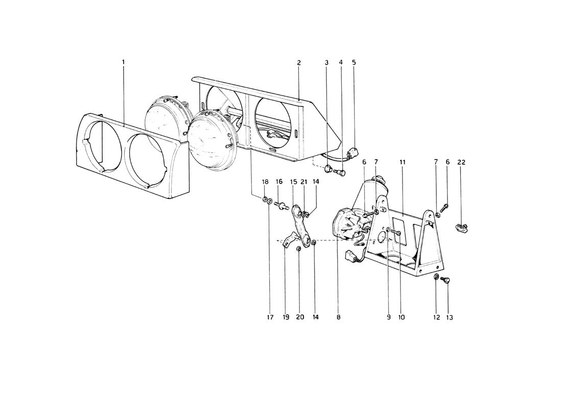 HEADLIGHT LIFTING DEVICE
